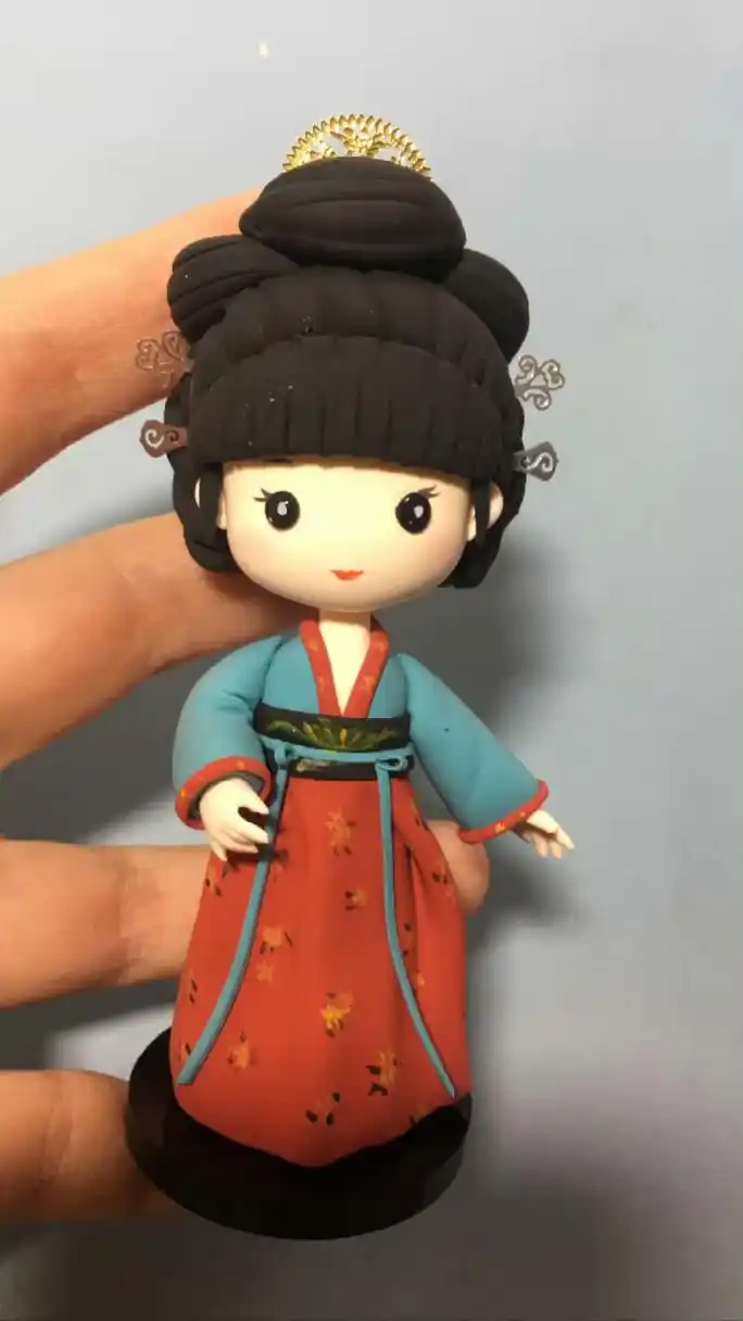 超轻粘土古风小娃娃制作