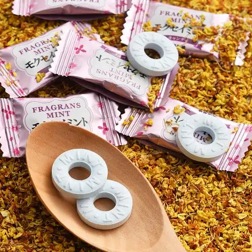 mint无糖薄荷糖清新口气网红小零食强劲清凉随身花香糖果散装樱花