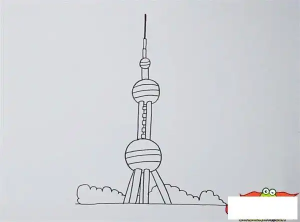 上海东方明珠简笔画-儿童简笔画大全