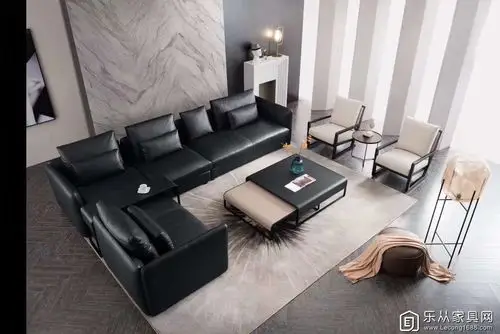 苏创家具 turri沙发轻奢风格意式轻奢真皮沙发 港式样板房设计师宾利