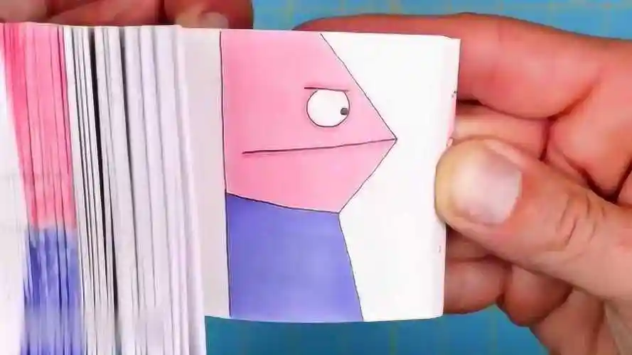 纸上动画:画好的娃娃从纸上跳出来了