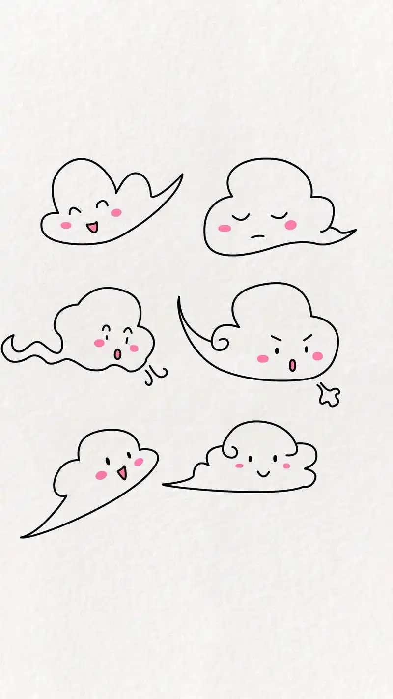 教你随便用几个数字3画几朵可爱的白云#简笔画 #画画 #一起 - 抖音