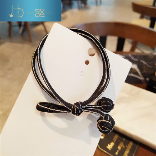 含冬  韩国基础高弹力打底头绳发绳金丝手工打结橡皮筋成人头饰品女