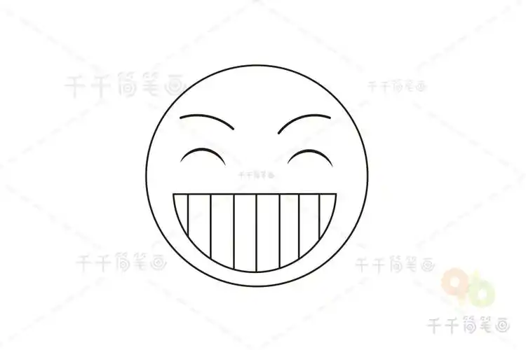笑脸表情包简笔画