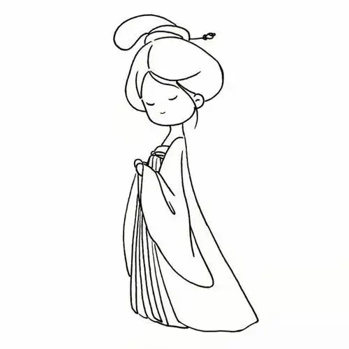 怎么画古代公主简笔画图片大全彩色青云志人物简笔画铅笔画古装美女简