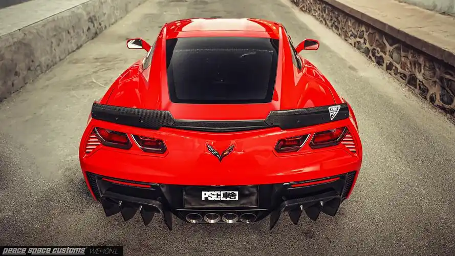 汽车摄影:雪佛兰 科尔维特c7 双车