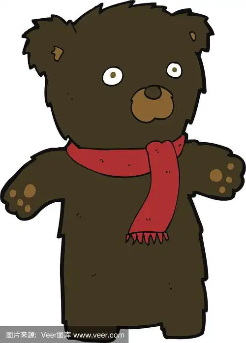 美洲黑熊,卡通,可爱的,泰迪熊,图像