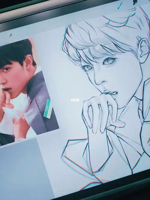 快速摸张线稿肖战