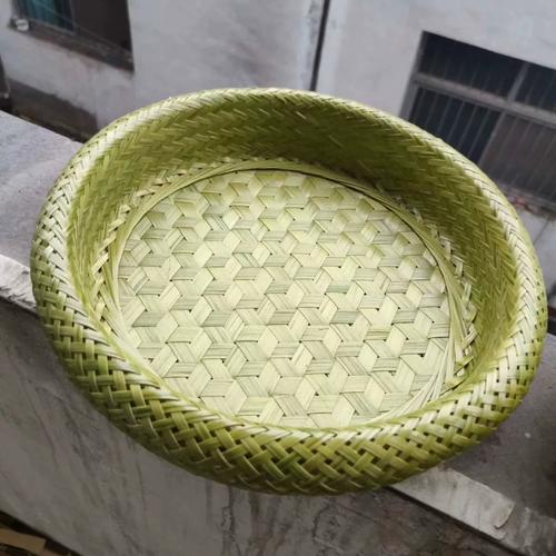 订做推荐民俗特色手工艺品竹编织水果盘家居实用收纳整理盘天然竹