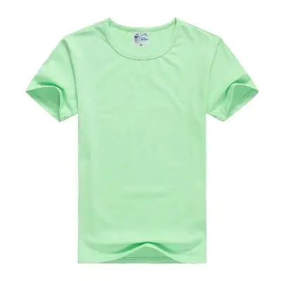 220克纯棉圆领空白短袖文化衫广告衫t恤 班服工作服定做来图印制