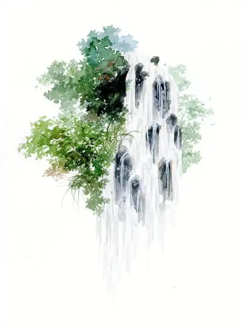 水彩瀑布第二弹