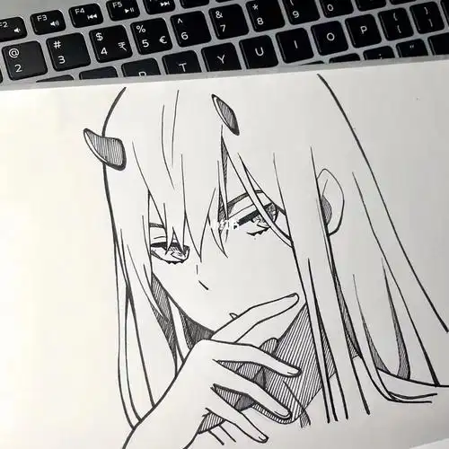 手绘线稿02darlinginthefranxx