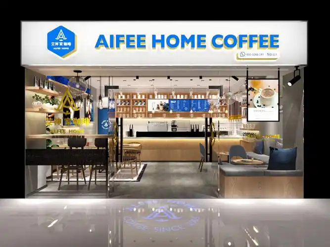 上海 咖啡店装修现代风格80平米装修效果图案例