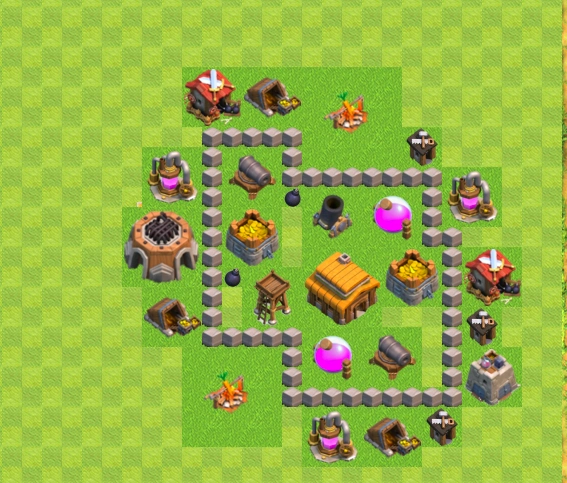 【coc部落冲突】求三本神阵型 带城墙 图 文