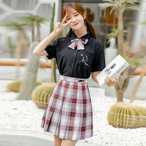 jk高中生半身学院校服制服女大春夏格裙短裙学生校服