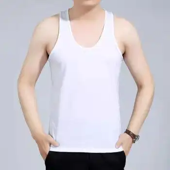 男士吊带背心背心男棉加肥加大中老年汗布吊带跨栏背心男士内衣休闲色