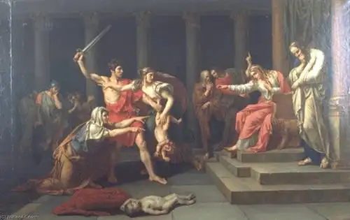 油画 美术 乐 jugement 德 所罗门   油 通过 jean baptiste joseh