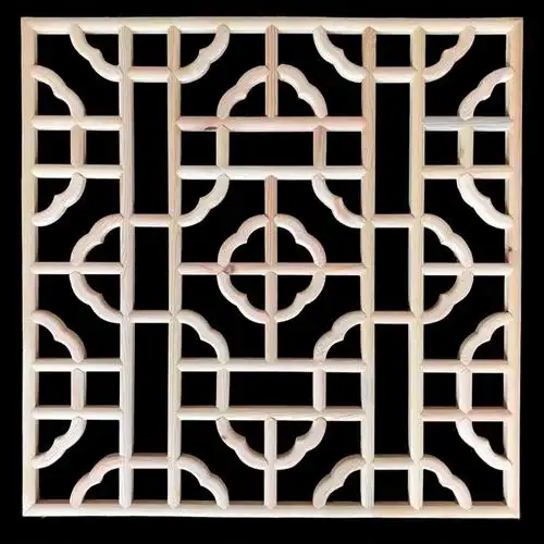 吊顶走廊灯格 实木镂空方形花格 中式仿古装修 款式二 50*50cm