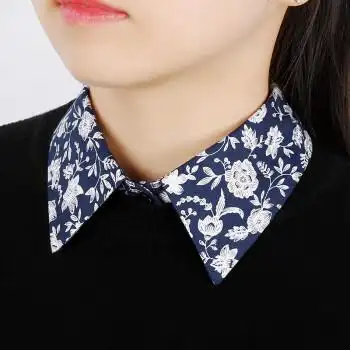 ifsong新款假领子女款百搭碎花衬衫领高端娃娃领配衣服的领子女士衬衣