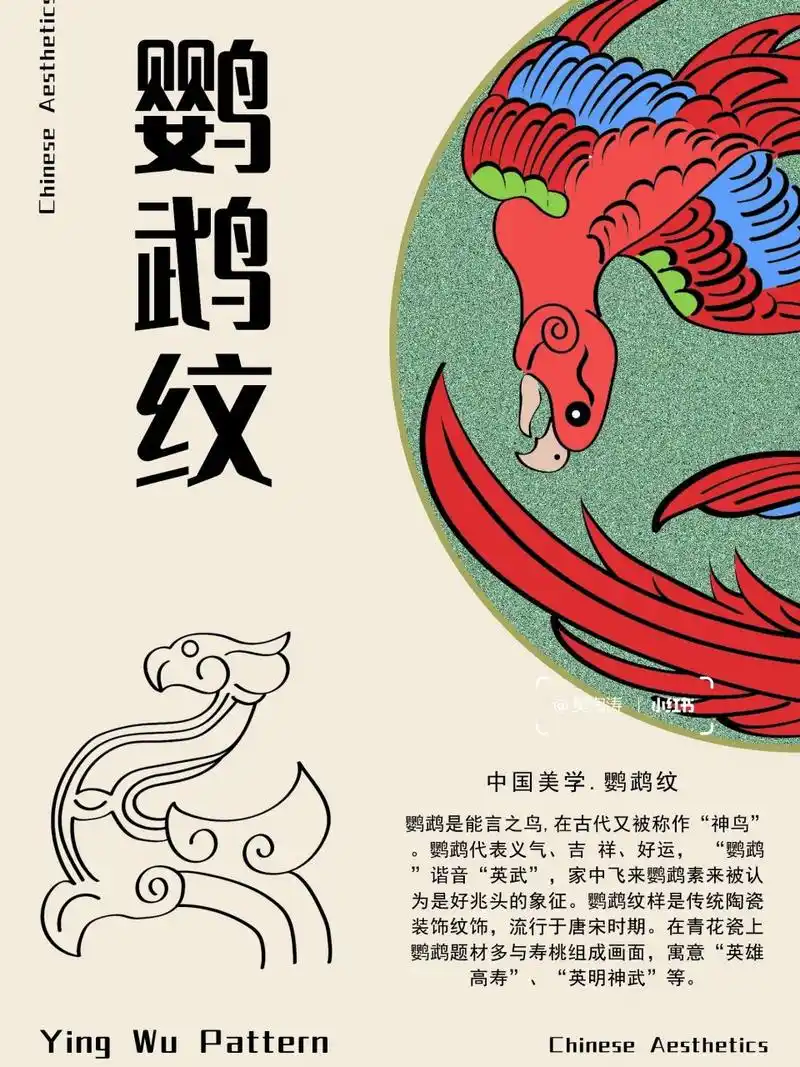鹦鹉纹7815 98鹦鹉是能言之鸟,在古代又被称作"神鸟".