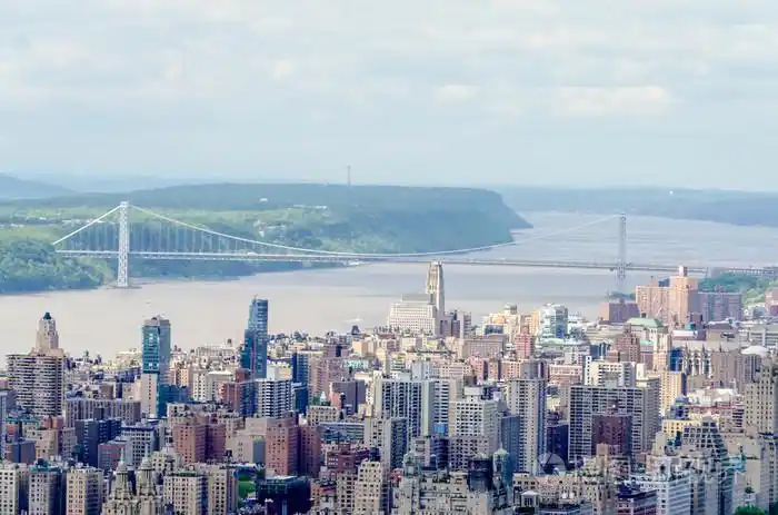 鸟瞰图的乔治华盛顿大桥