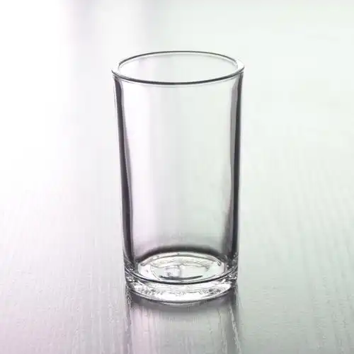 厂家直销泓丽啤酒杯促销杯子餐馆直筒水杯透明高白料钢化玻璃杯