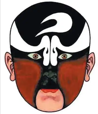 京剧脸谱简笔画包青天