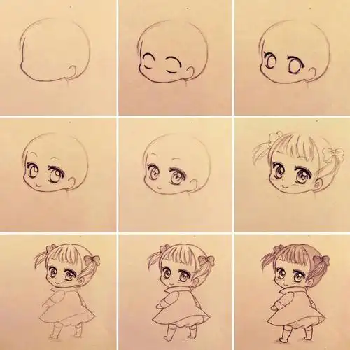 q版超萌人物绘画分步骤教学干货