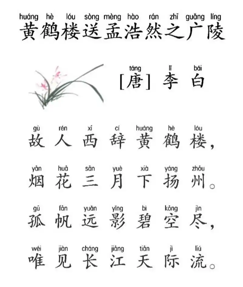 每日诗词20220506李白黄鹤楼送孟浩然之广陵 97作者介绍: 李白(701