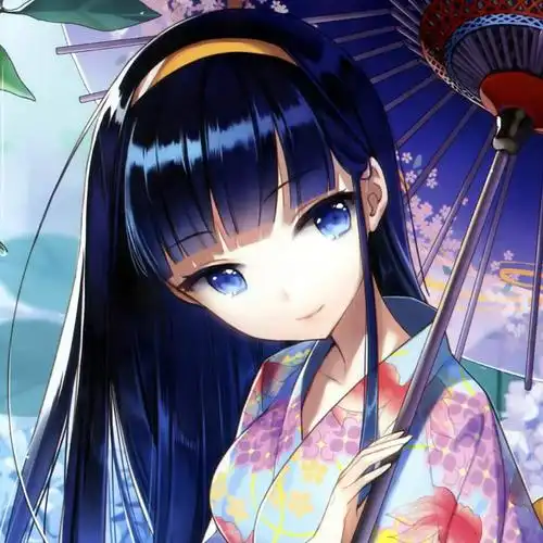 和服动漫头像 女头