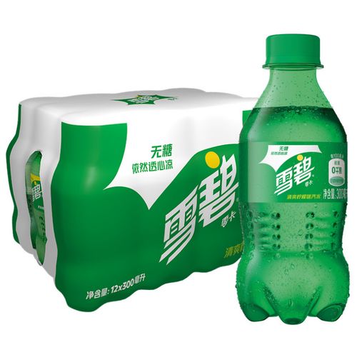 迷你零卡雪碧300ml*12瓶无糖柠檬味汽水碳酸饮料小瓶整箱正品包邮
