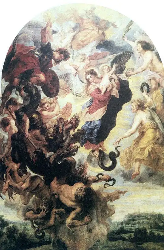 西方名画里的圣经故事:圣约翰所见异相,天使大战戾龙