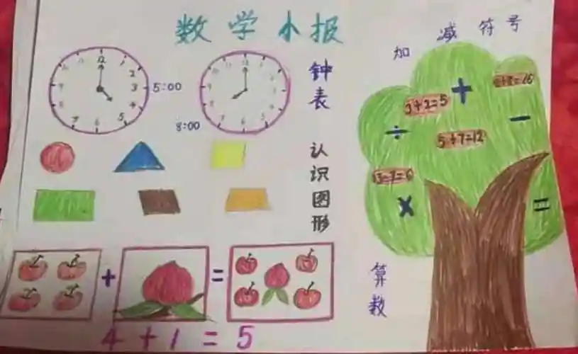 蒋庄小学一年级第一,二期数学日记