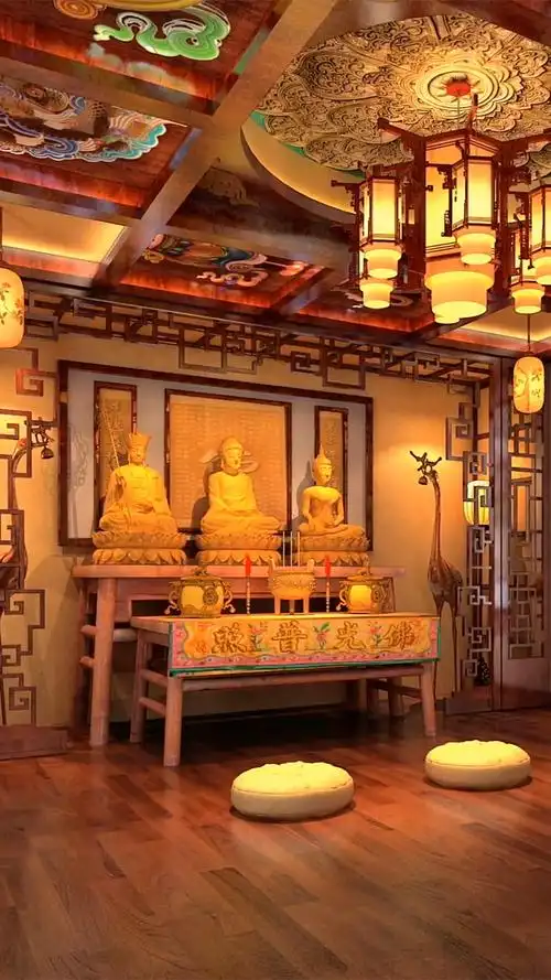 家庭佛堂装中式尽显庄严,紫云轩专业中式风格.