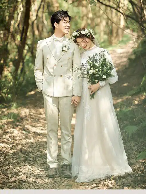 简约清新森系婚纱照大连旅拍婚纱摄影