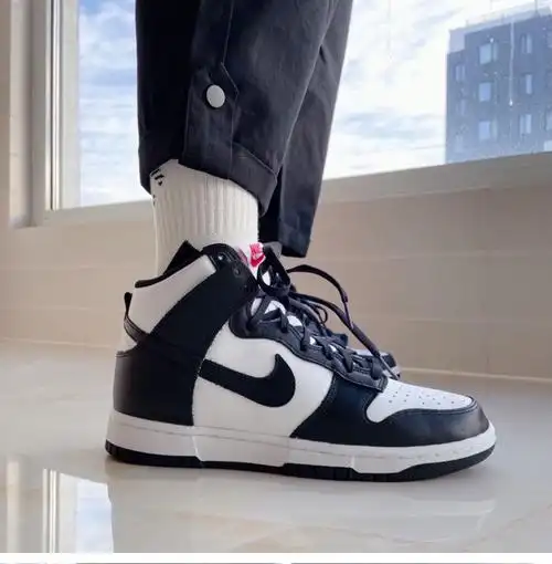 耐克nikedunkhigh黑白黑白熊熊猫高帮休闲运动板鞋板鞋