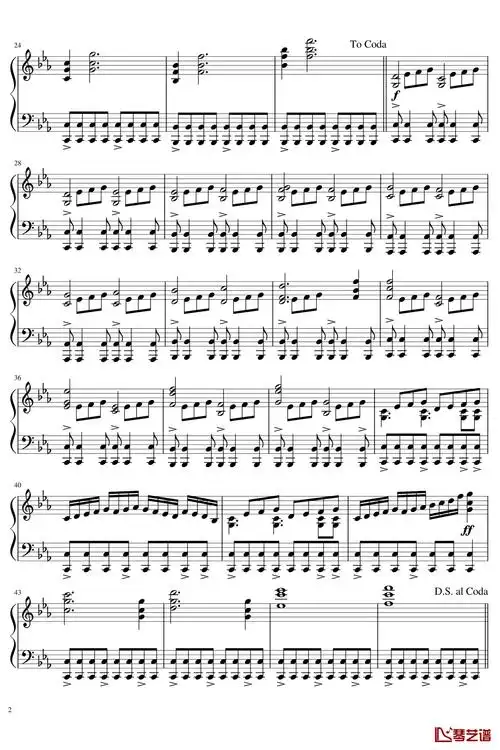 东风浩荡进行曲钢琴谱jirachi