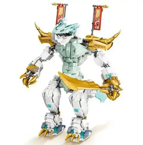 乐高幻影忍者71786赞的寒冰神龙套装开箱评测_零件_白骨_印刷