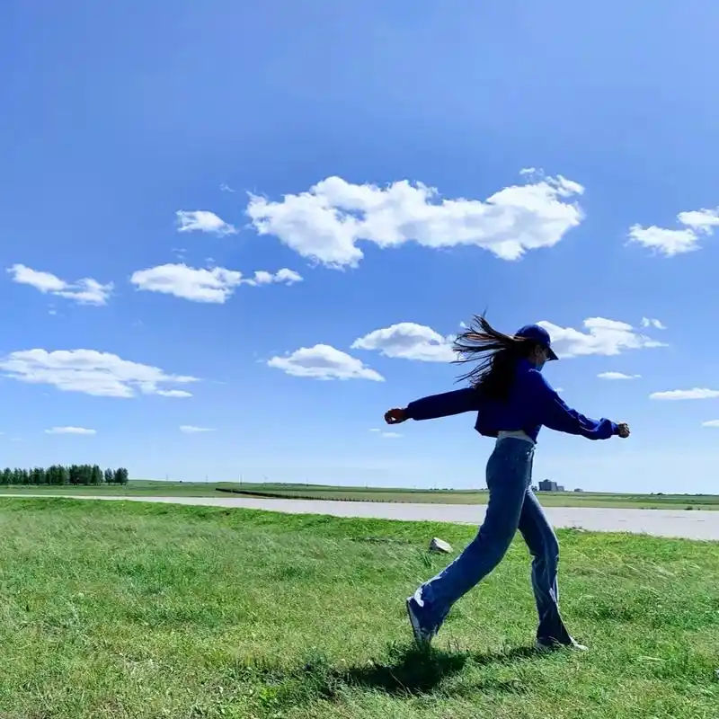 日杂图#内蒙古风景 #蓝天白云晴空万里 - 抖音