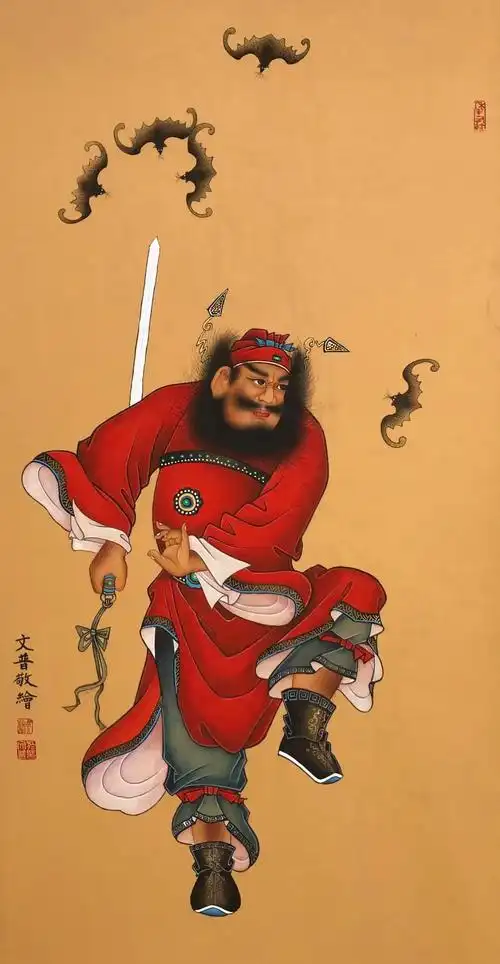 当代画家於文普钟馗人物系列