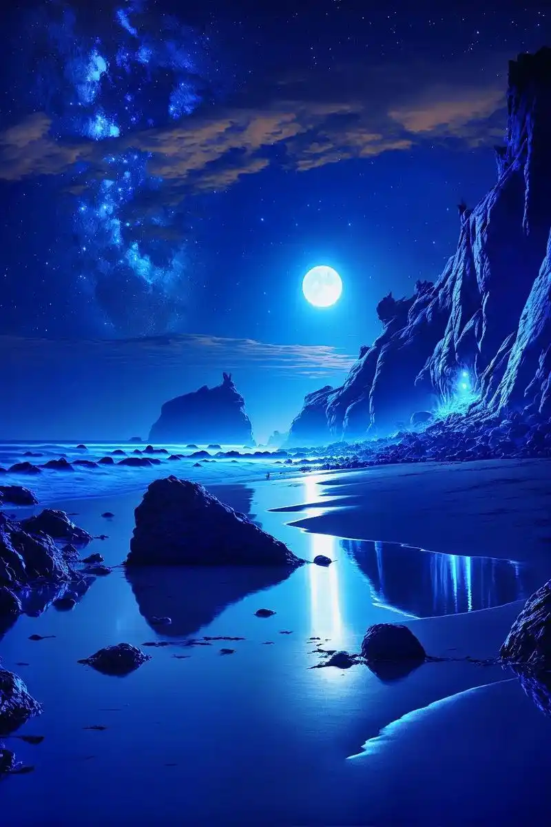 唯美星空夜景.#ai绘画为创作者提供灵感 - 抖音