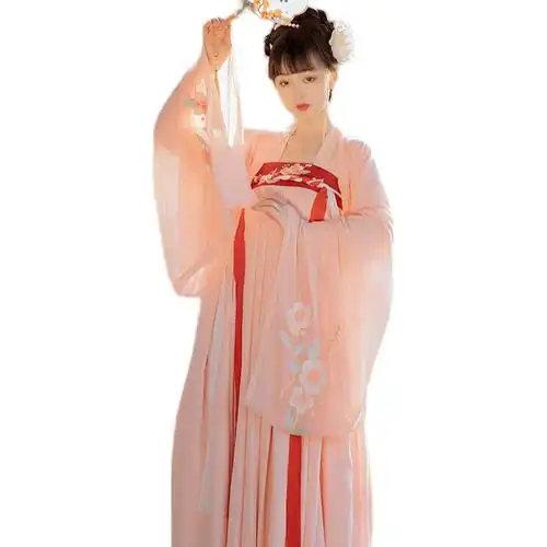 汉服女超仙淡雅中国风学生古装衫春晓仙气刺绣大袖齐胸襦裙