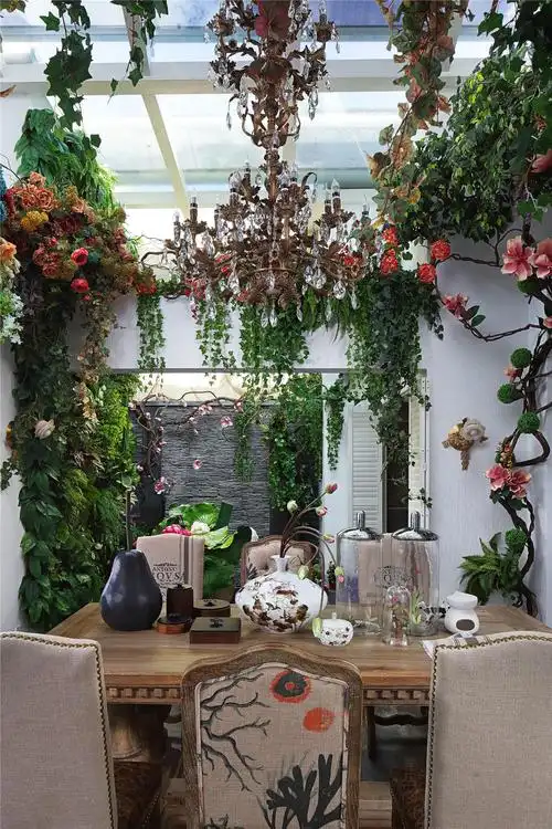 150㎡混搭装修绿植图片_齐家网装修效果图