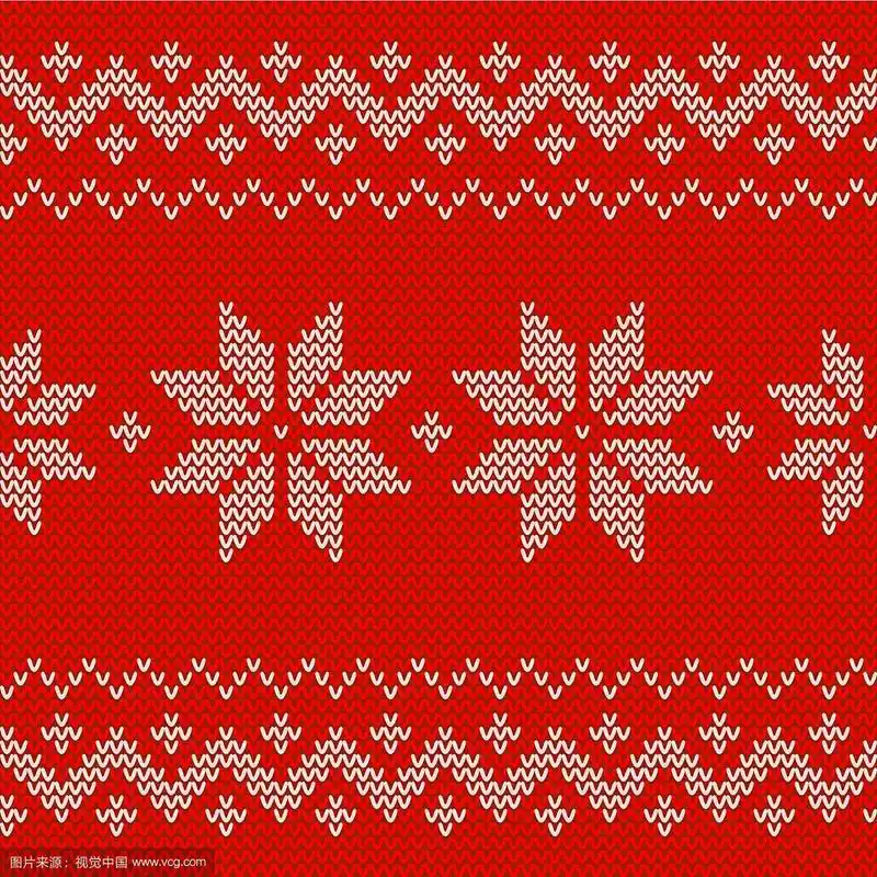 漂亮的红色提花针织无缝图案