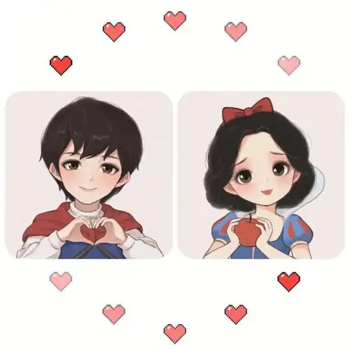 谁能拒绝白雪公主呢#情侣头像  #优质情头  #情头  #动漫情头  #可爱