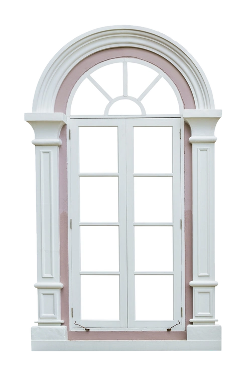 白色手绘欧式拱门其他元素免抠png图片壁纸