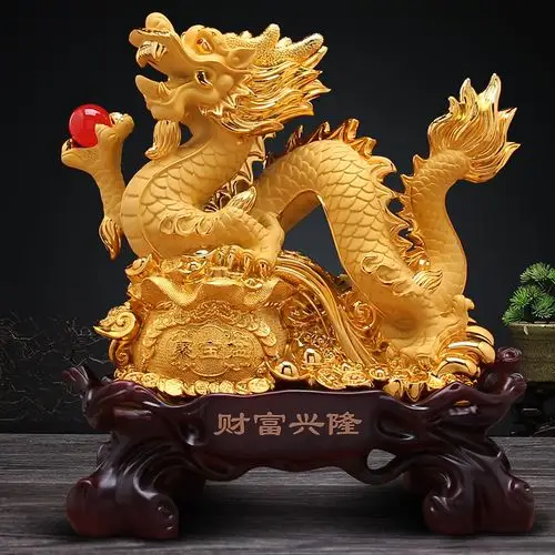 大号招财镇宅龙摆件生肖生意兴隆公司店铺开业礼品摆件