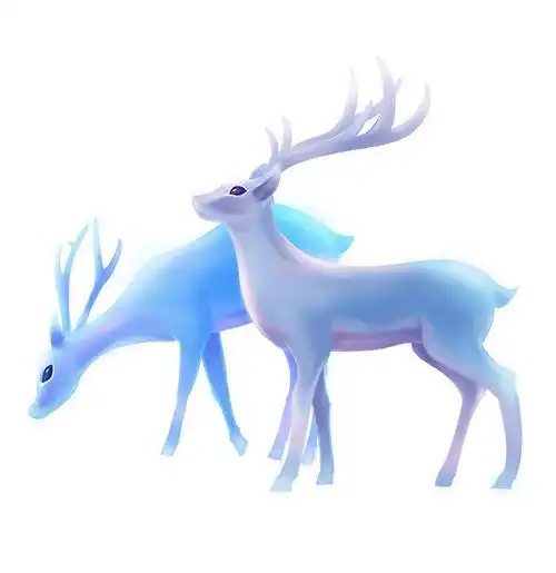 梦幻唯美麋鹿插画