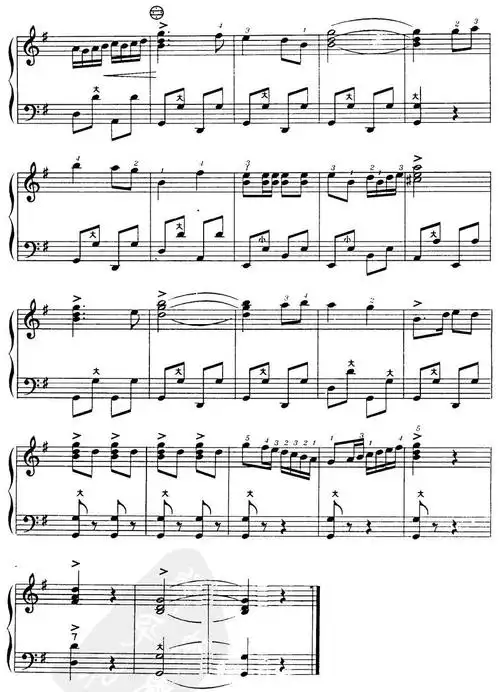 红星闪闪手风琴谱