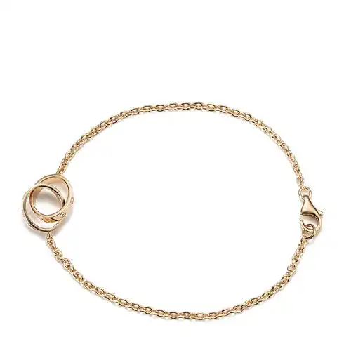 cartier(卡地亚) love系列18k玫瑰金双环手链